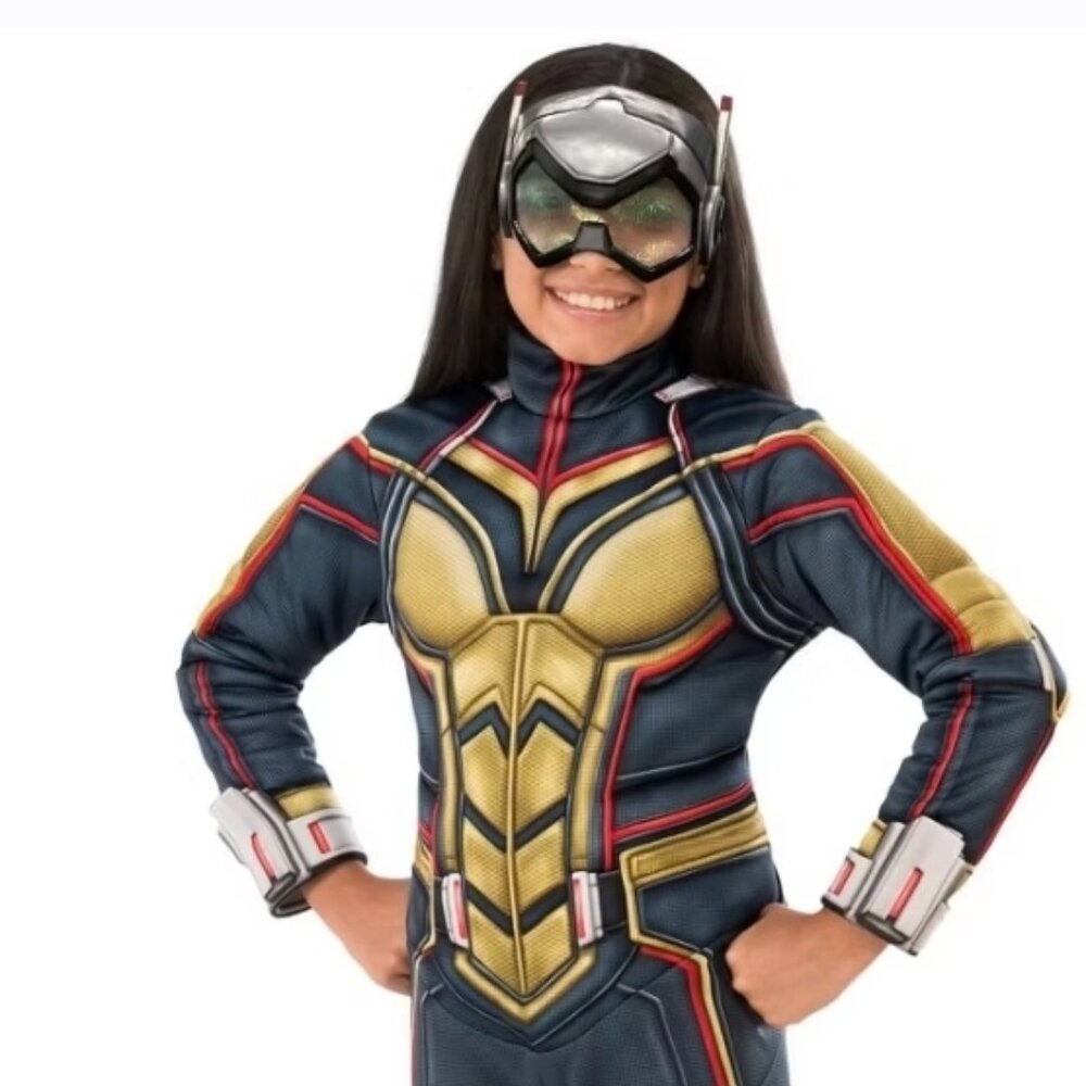 Marvel Endgame Deluxe Wasp Girls' Costume, Large 12-14 for 8-10